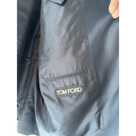 Tom Ford Navy Blue Suit Jacket Tailored To Size 58/47 Chest US - Picture 6 of 10